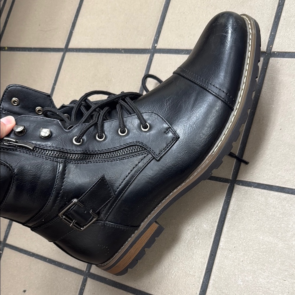 Men's Black Leather Boots